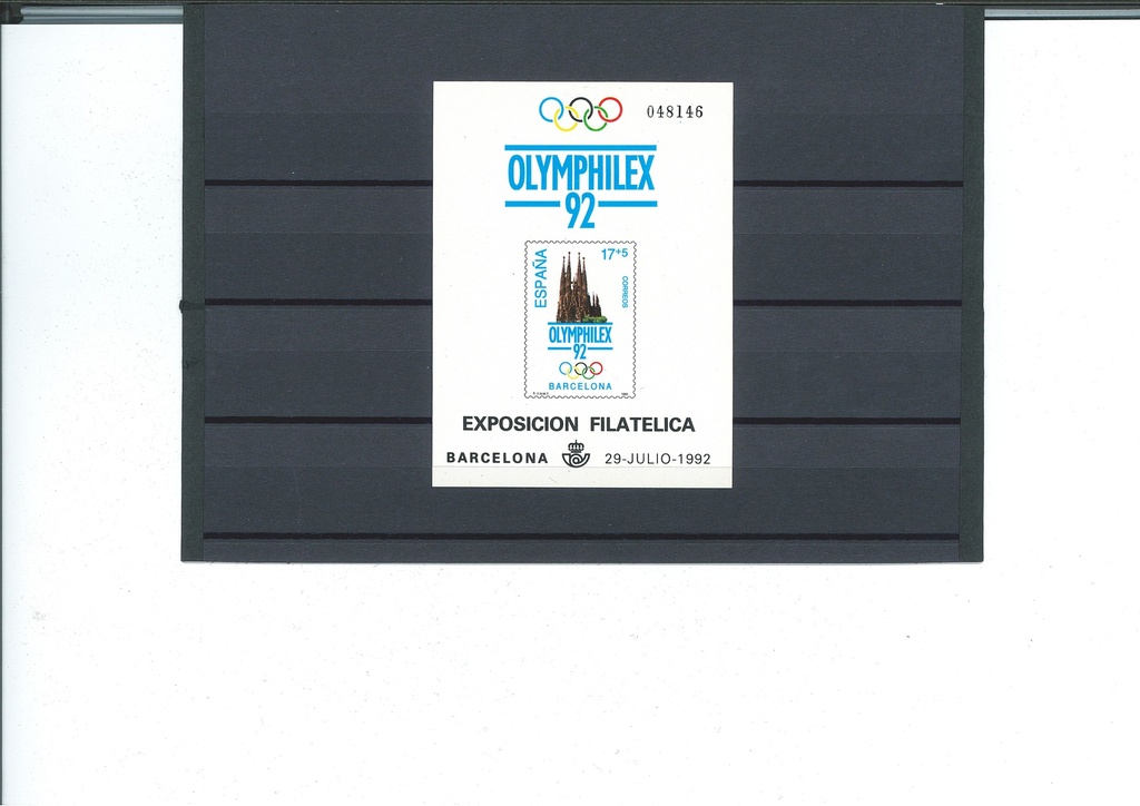 1992 EXPOSICION MUNDIAL DE FILATELIA OLIMPICA. PRUEBA Nº 26
