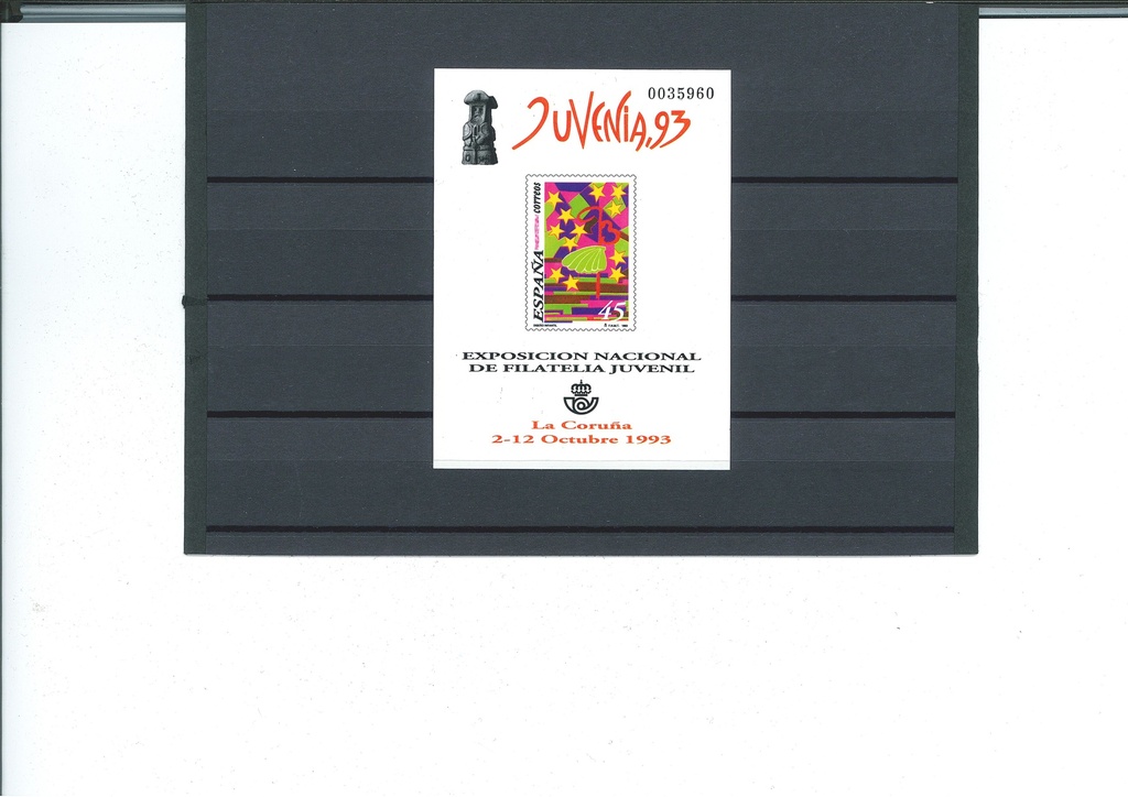 1993 EXPOSICION NACIONAL DE FILATELIA JUVENIL JUVENIA. PRUEBA Nº 30