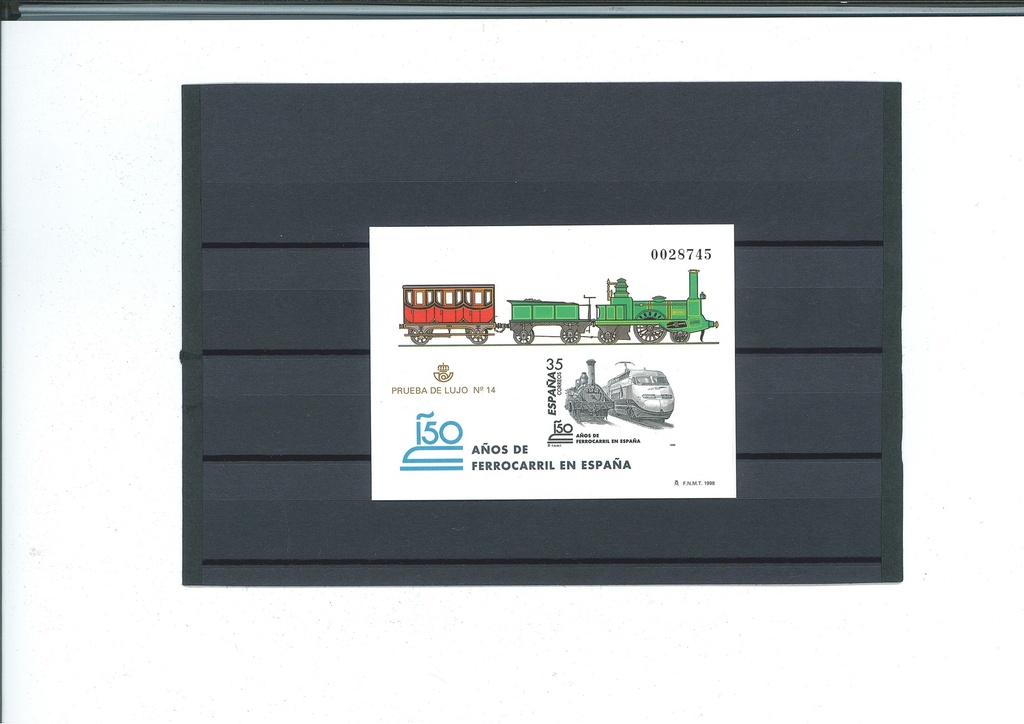 150 AÑOS DEL FERROCARRIL EN ESPAÑA. AÑO 1998. PRUEBA Nº 67