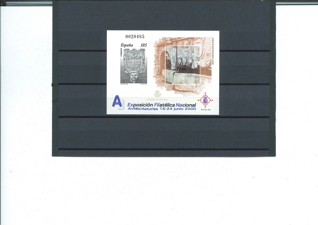 2000 EXPOSICION FILATELICA NACIONAL. EXFILNA. PRUEBA Nº 72