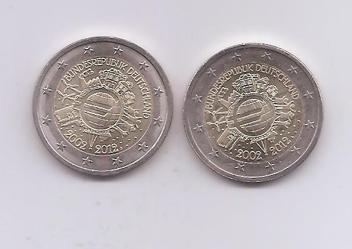 ALEMANIA DEL AÑO 2012 DE 2 EUROS CONMEMORATIVAS