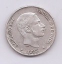 ALFONSO XII DEL AÑO 1885 DE 50 CENTIMOS