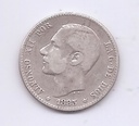 ALFONSO XII DEL AÑO 1883 *83 DE 1 PESETA