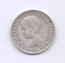 ALFONSO XIII DEL AÑO 1892 *2 DE 50 CENTIMOS
