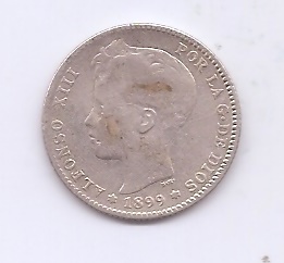 ALFONSO XIII DEL AÑO 1899 DE 1 PESETA