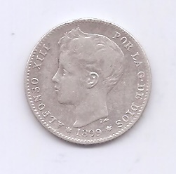 ALFONSO XIII DEL AÑO 1899 DE 1 PESETA