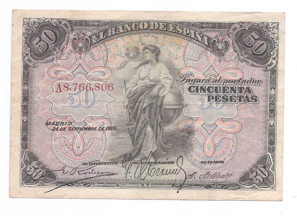 ALFONSO XIII DEL AÑO 1906 DE 50 PESETAS