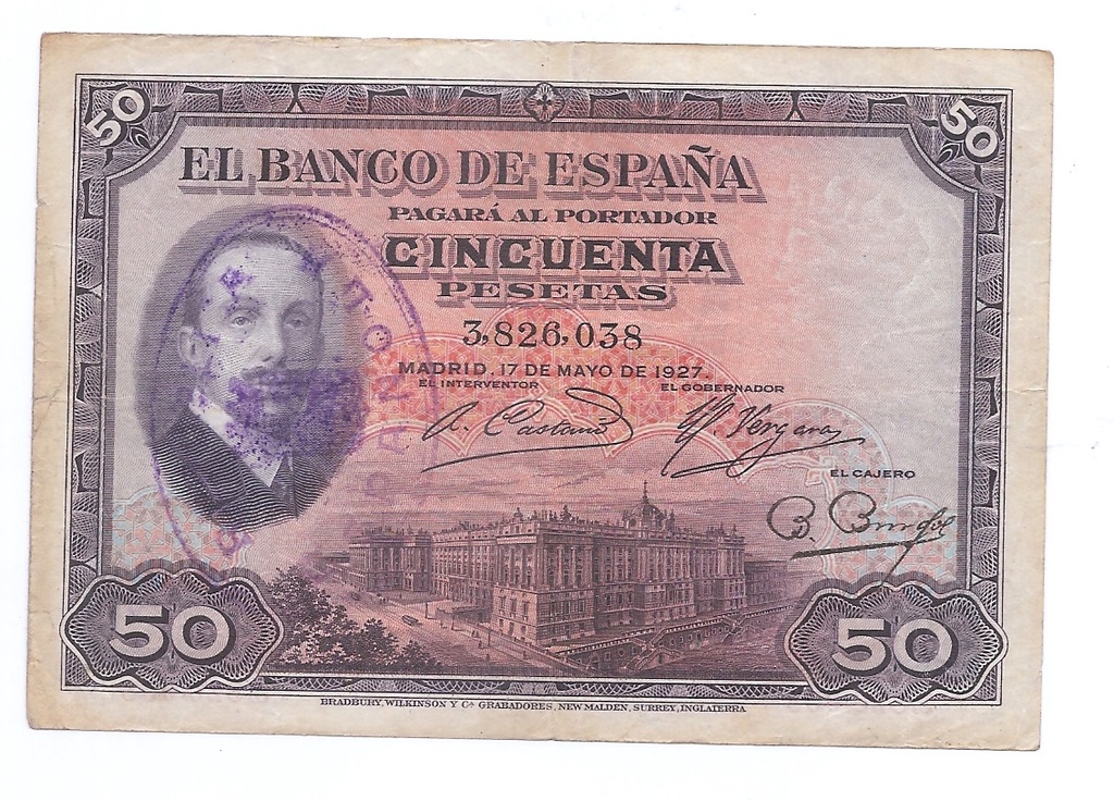 ALFONSO XIII II REPUBLICA 1927 DE 50 PTS