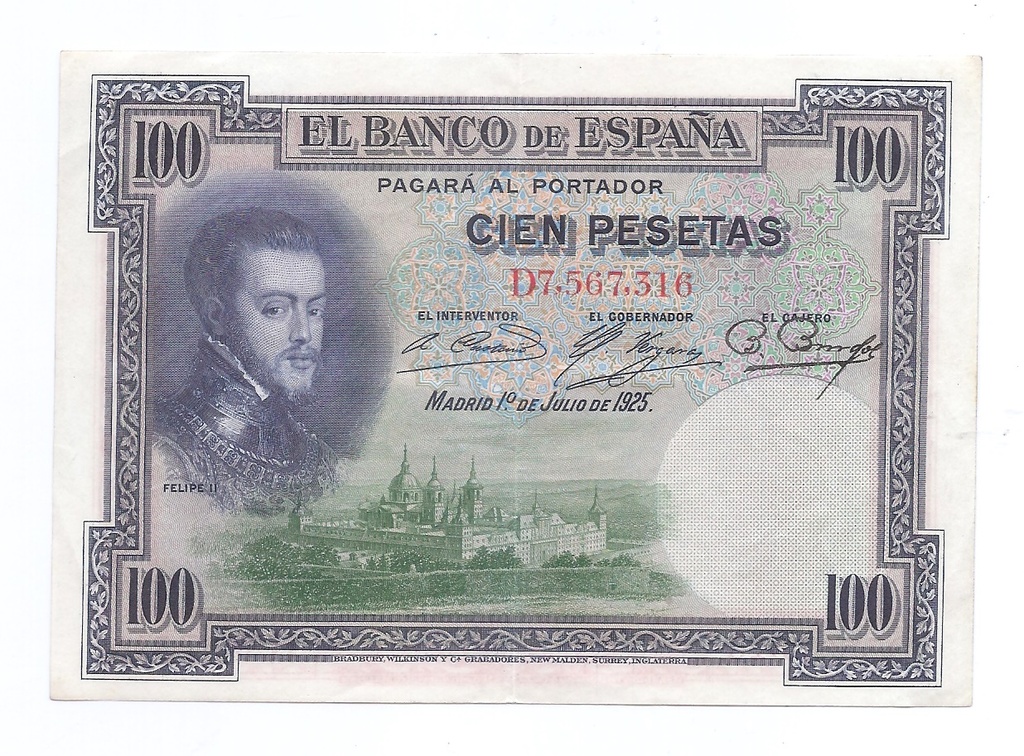 ALFONSO XIII II REPUBLICA 1925 DE 100 PTS