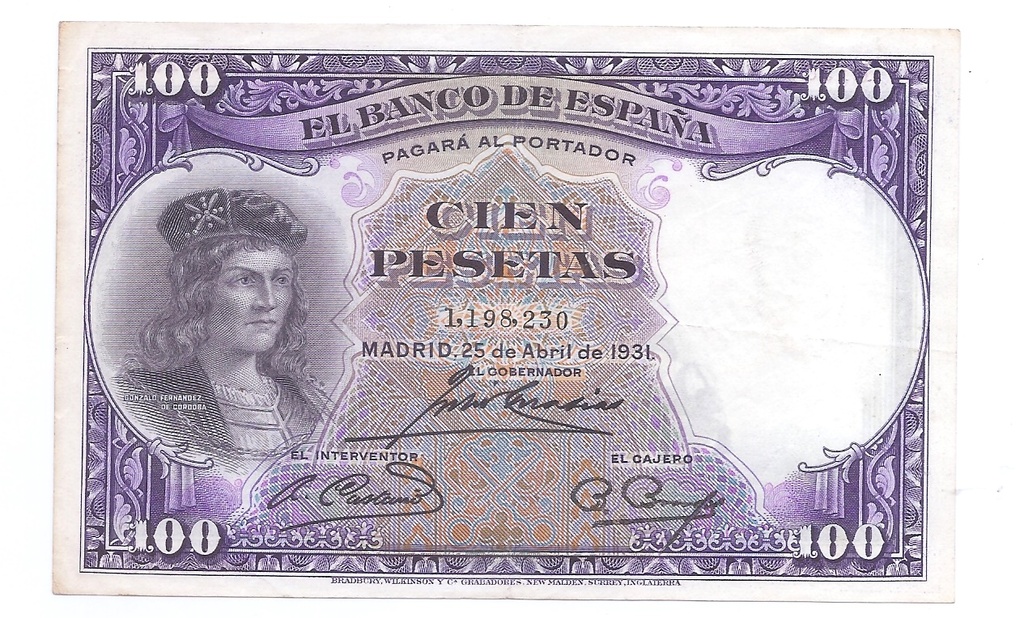 II REPUBLICA AÑO 1931 DE 100 PTS