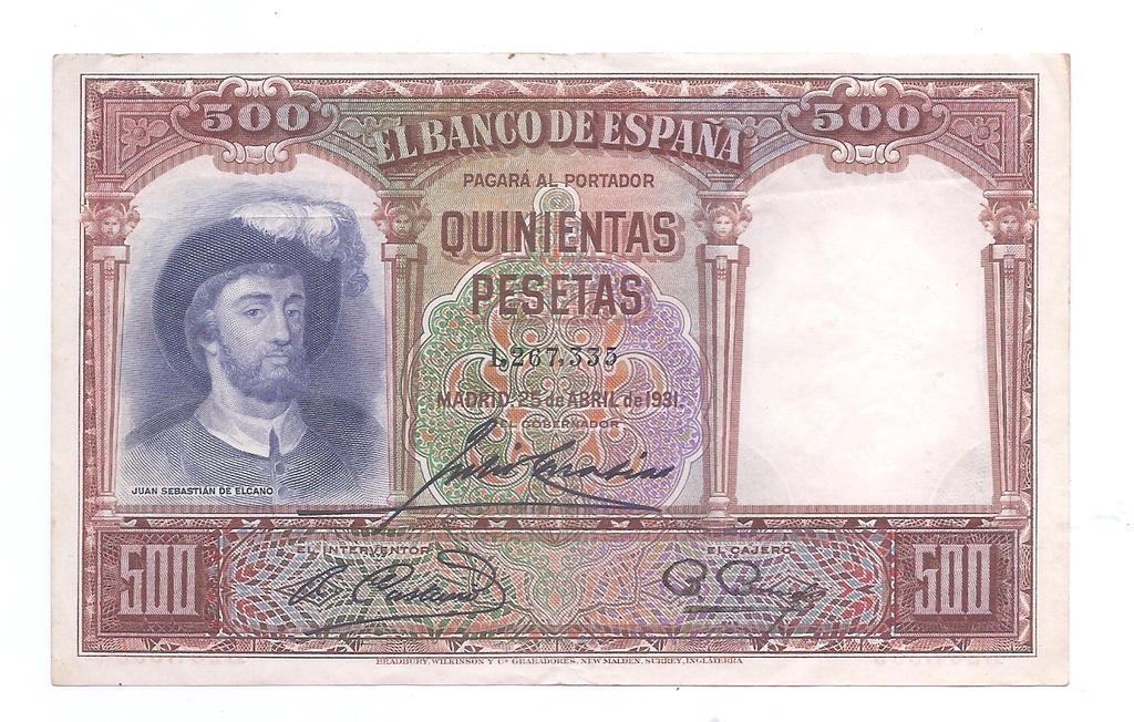 II REPUBLICA AÑO 1931 DE 500 PTS