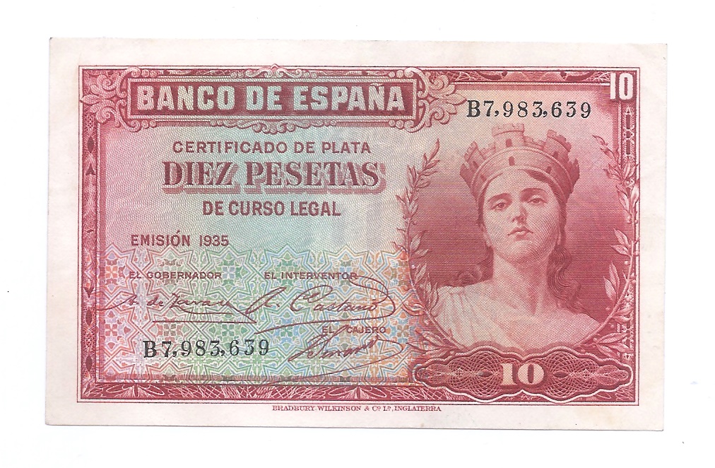 II REPUBLICA AÑO 1935 DE 10 PTS