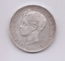 ALFONSO XIII DEL AÑO 1896 *96 DE 5 PESETAS