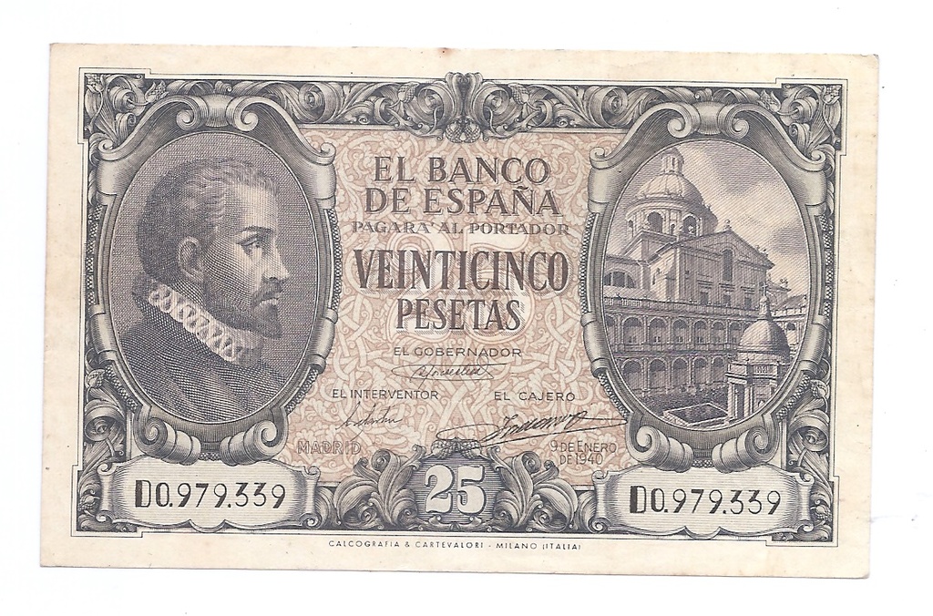 ESTADO ESPAÑOL AÑO 1940 DE 25 PTS