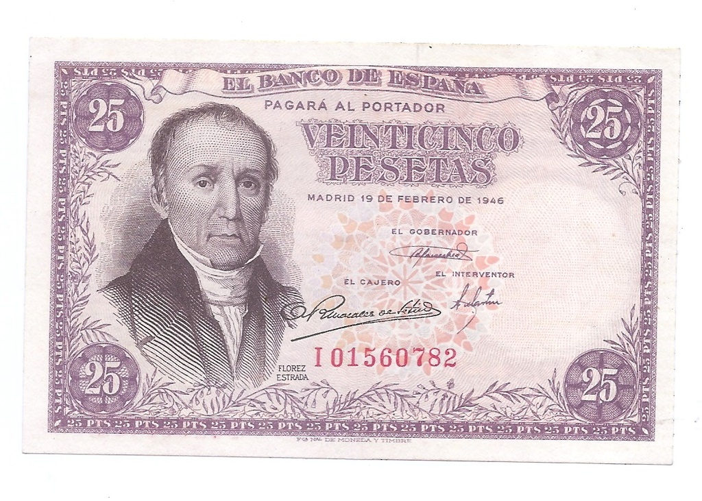 ESTADO ESPAÑOL AÑO 1946 DE 25 PTS