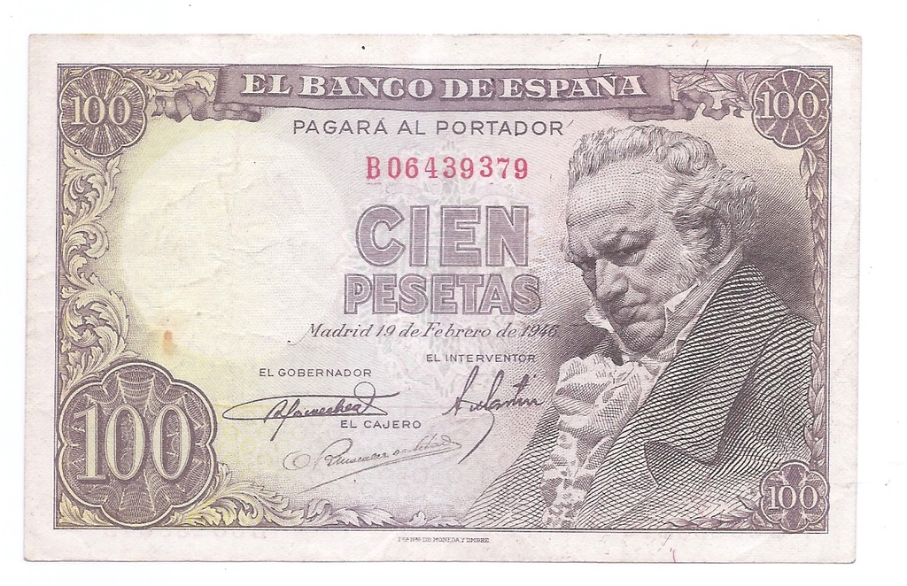 ESTADO ESPAÑOL AÑO 1946 DE 100 PTS