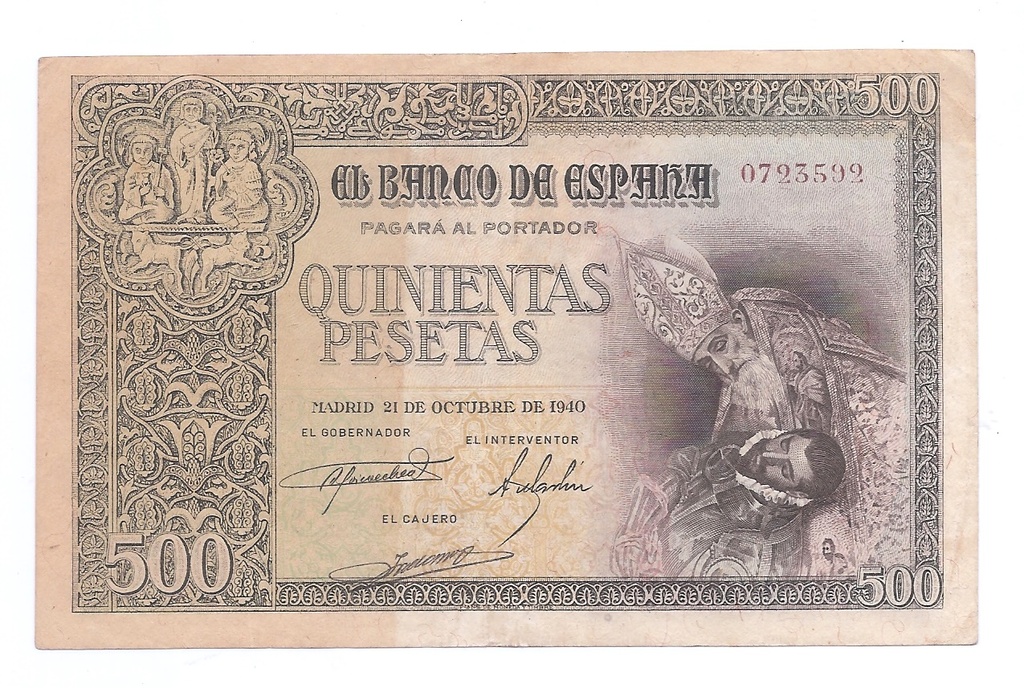 ESTADO ESPAÑOL AÑO 1940 DE 500 PTS