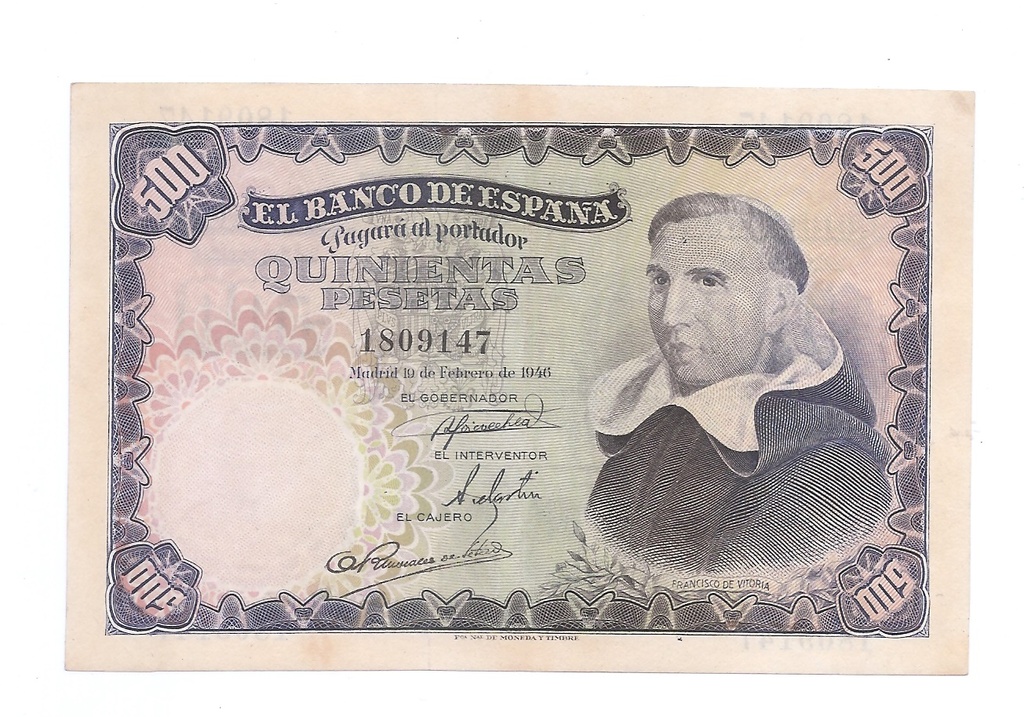 ESTADO ESPAÑOL AÑO 1946 DE 500 PTS