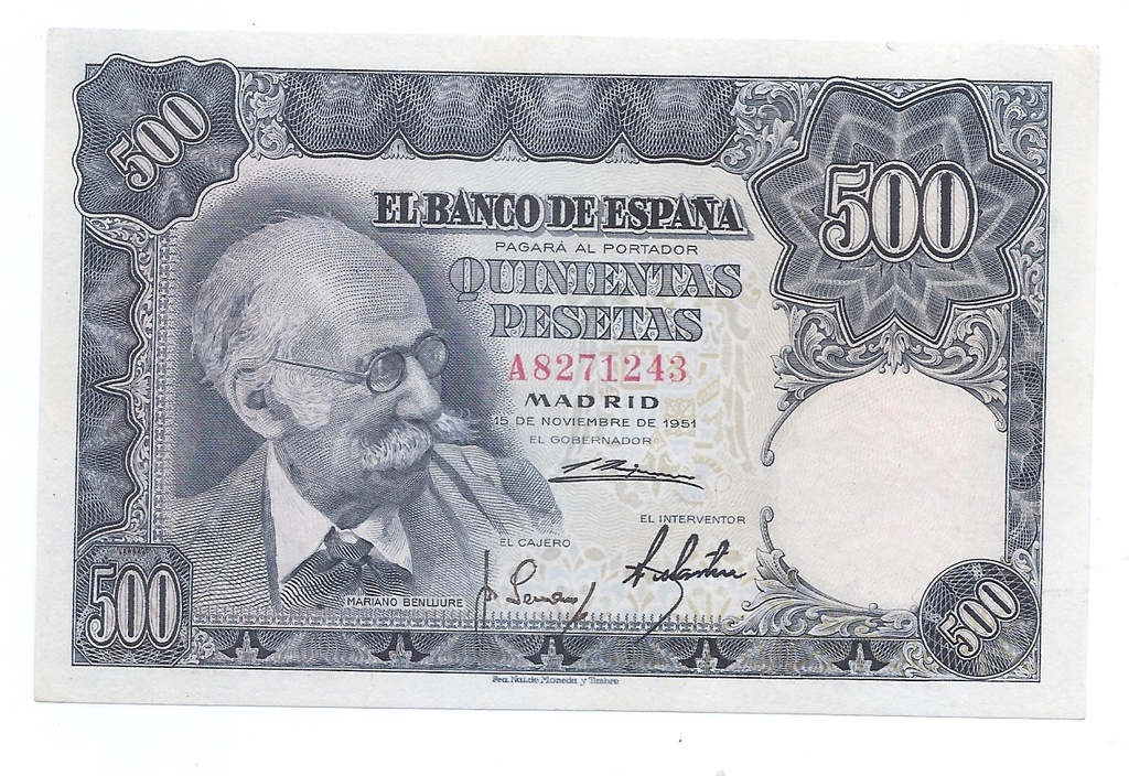 ESTADO ESPAÑOL AÑO 1951 DE 500 PTS