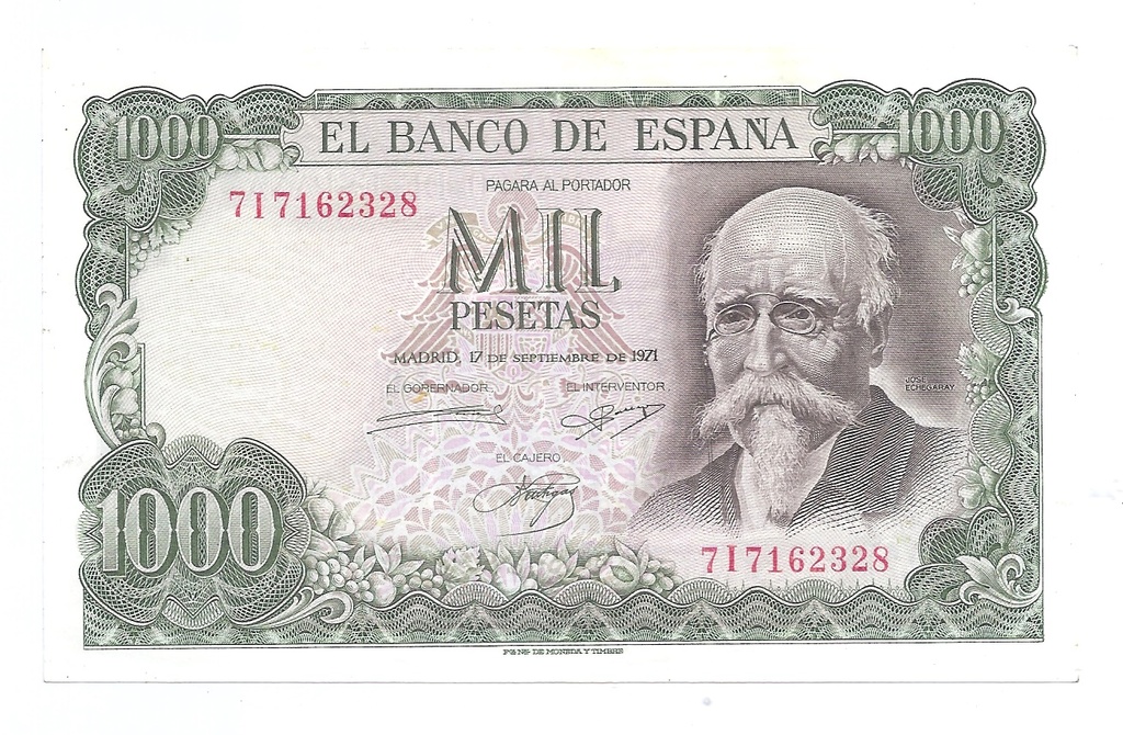 ESTADO ESPAÑOL AÑO 1971 DE 1000 PTS