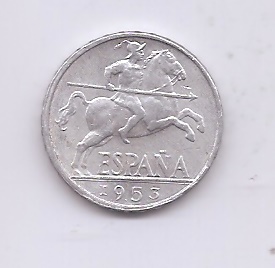 ESTADO ESPAÑOL (FRANCO) DEL AÑO 1953 DE 10 CENTIMOS