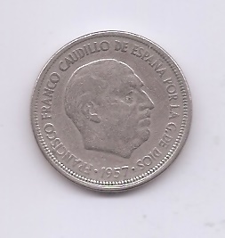 ESTADO ESPAÑOL (FRANCO) DEL AÑO 1957*59 DE 5 PESETAS