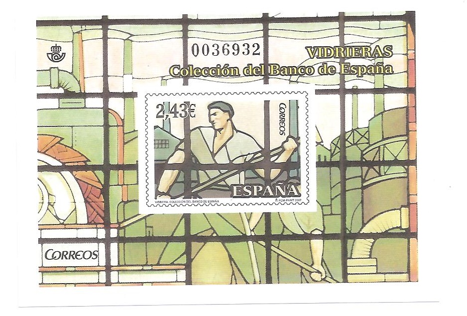 2007 VIDRIERAS DEL BANCO DE ESPAÑA . PRUEBA Nº 95