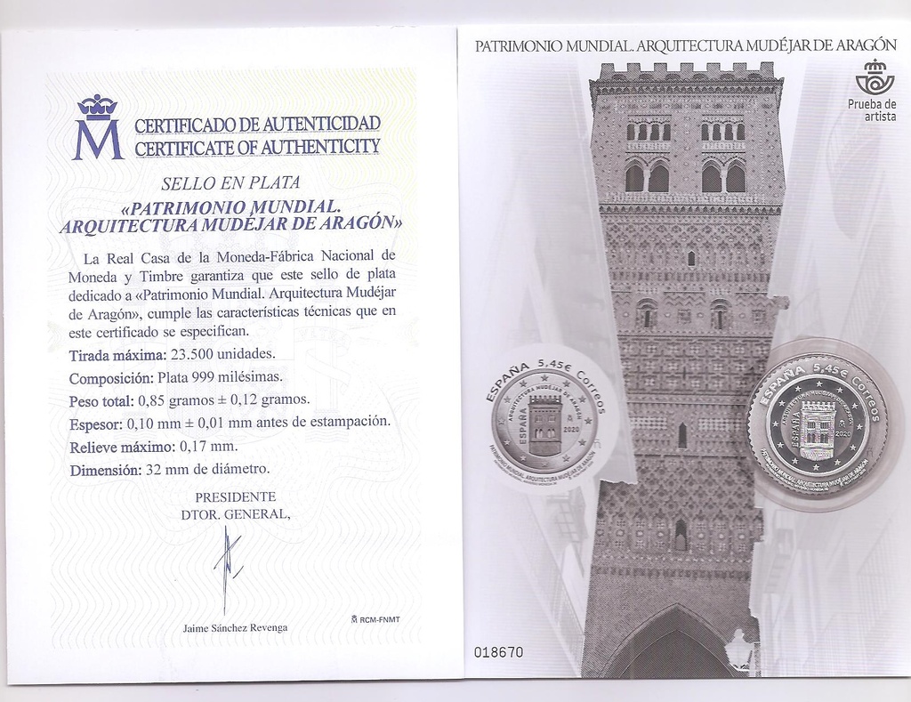 PATRIMONIO MUNDIAL ARQUITECTURA MUDEJAR DE ARAGON 2020. PRUEBA Nº 146