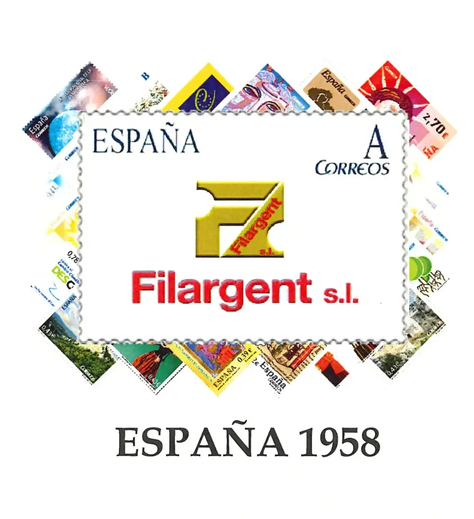 SUPLEMENTO ESPAÑA 1958 (montado en transparente o negro)