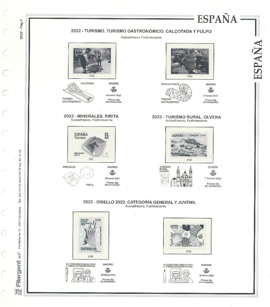 SUPLEMENTO ESPAÑA 2022 (montado en transparente o negro)