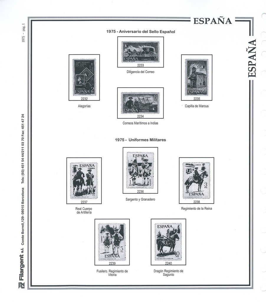 SUPLEMENTO ESPAÑA 1966/1975 (montado en transparente y negro)