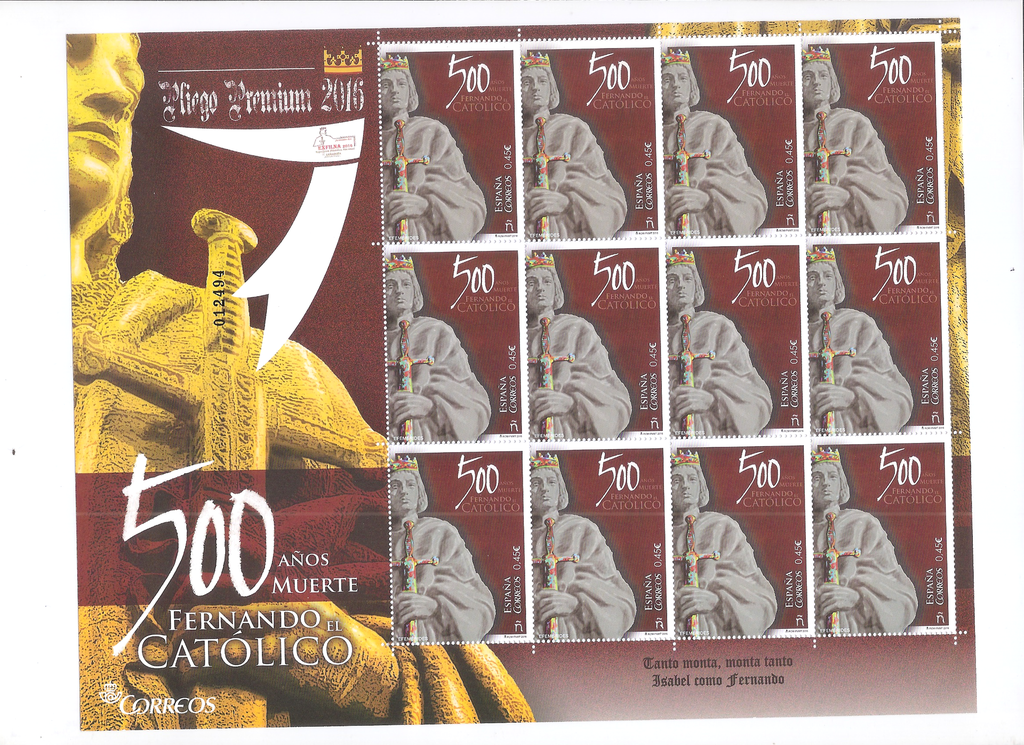 2016 Nº 38 500 AÑOS DE LA MUERTE DE FERNANDO EL CATOLICO