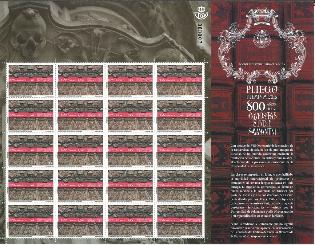 2016 Nº 42 VIII CENTENARIO DE LA UNIVERSIDAD DE SALAMANCA