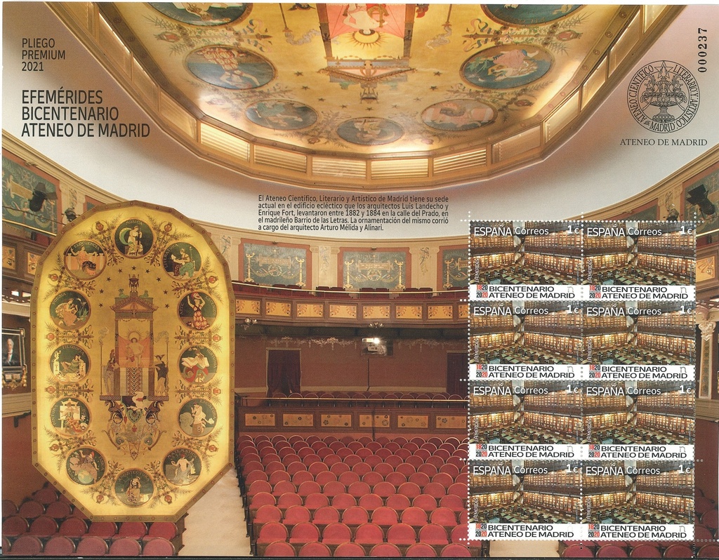 2021 Nº 105 EFEMÉRIDES. BICENTENARIO DEL ATENEO DE MADRID (1820-2020)