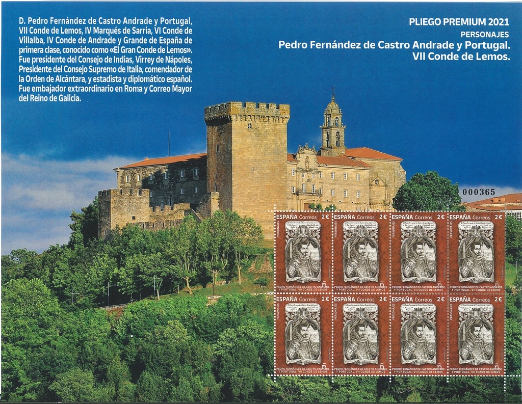 2021 Nº 112 PERSONAJES PEDRO FERNÁNDEZ DE CASTRO ANDRADE Y PORTUGAL CONDE DE LEMOS