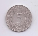ALEMANIA DEL AÑO 1951 LETRA D DE 5 MARCOS