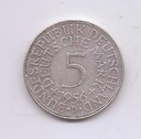 ALEMANIA DEL AÑO 1956 LETRA D DE 5 MARCOS