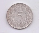 ALEMANIA DEL AÑO 1963 LETRA G DE 5 MARCOS