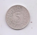 ALEMANIA DEL AÑO 1966 LETRA J DE 5 MARCOS
