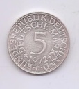 ALEMANIA FEDERAL DEL AÑO 1972 LETRA G DE 5 MARCOS