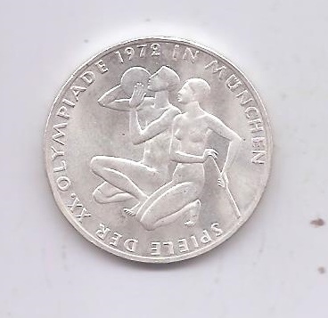 ALEMANIA FEDERAL DEL AÑO 1972 LETRA J DE 10 MARCOS