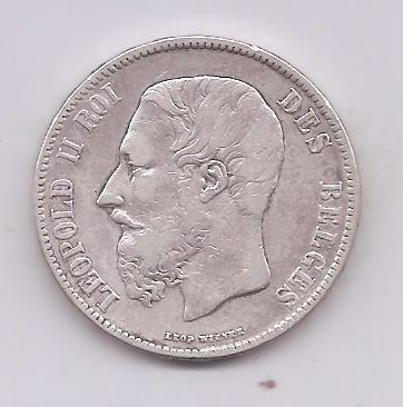 BELGICA DEL AÑO 1871 DE 5 FRANCOS