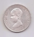 ALFONSO XIII DEL AÑO 1889 *89 DE 5 PESETAS