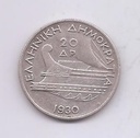 GRECIA DEL AÑO 1930 DE 20 DRACHMAS
