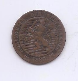 HOLANDA DEL AÑO 1880 DE 2 1/2 CENT.