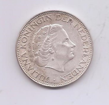 HOLANDA DEL AÑO 1962 DE 2 1/2 GULDEN