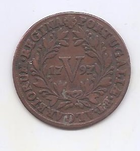 PORTUGAL DEL AÑO 1797 DE 5 REIS