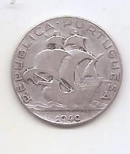 PORTUGAL DEL AÑO 1940 DE 2 Y 1/2 ESCUDO