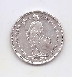 SUIZA DEL AÑO 1940 DE 1 FRANCO