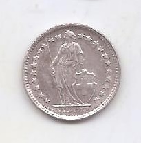 SUIZA DEL AÑO 1964 DE 1/2 FRANCO